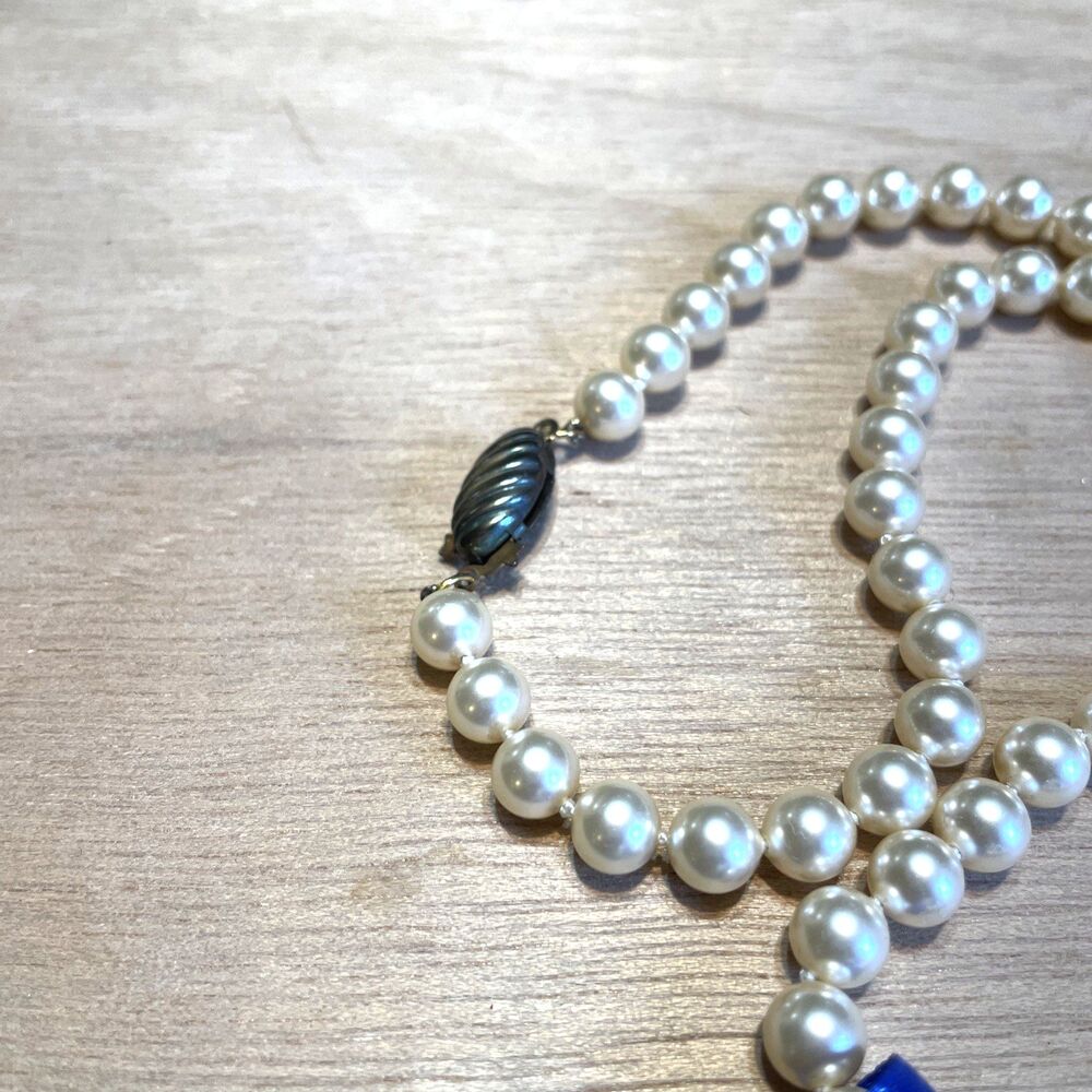 Capricho Mallorca Spain Pearl Necklace 24” 7MM Classic Jewelry - Picture 6 of 9